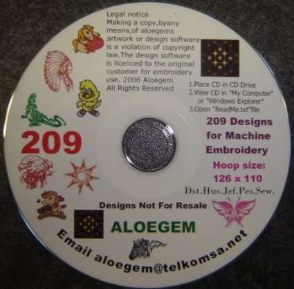 NEW 209 Embroidery designs