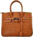 GENUINE Ostrich Leather Handbag-NEW