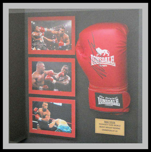 MIKE TYSON AUTOGRAPHED BOXING GLOVE WITH COA