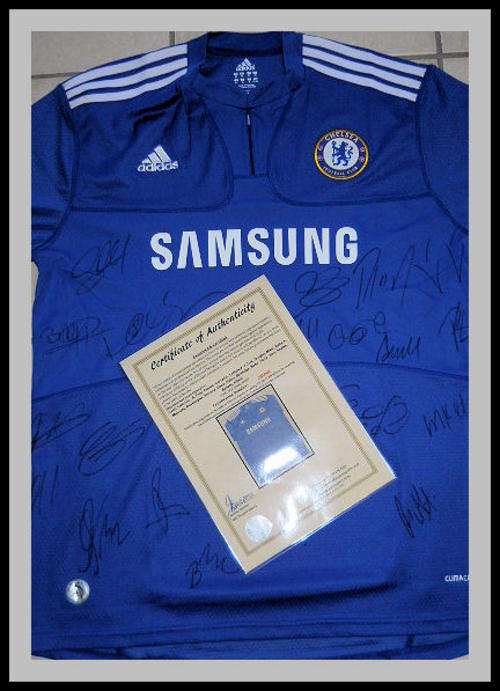 CHELSEA 2009/2010 HOME SIGNED JERSEY WITH COA