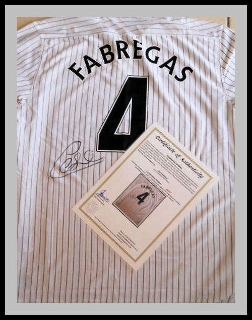 CESC FABREGAS SIGNED ARSENAL AWAY SHIRT WITH COA