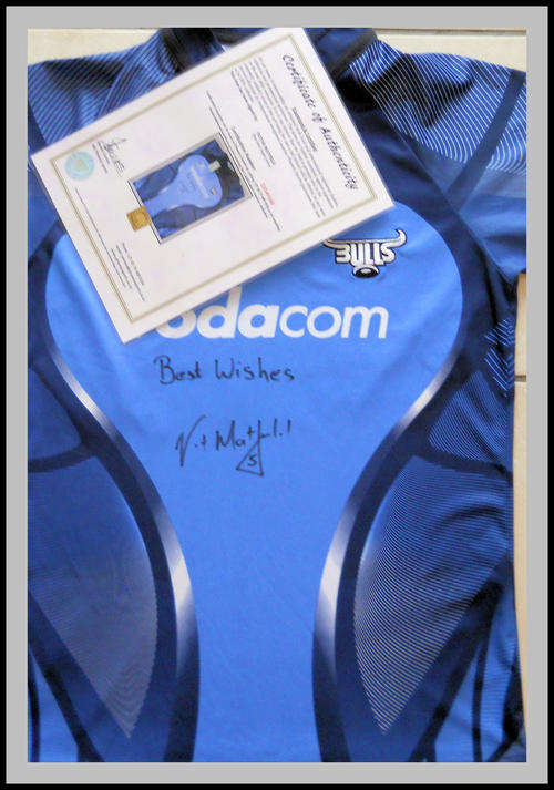 VICTOR MATFIELD SIGNED BULLS JERSEY WITH CERTIFICATE OF AUTHENTICITY