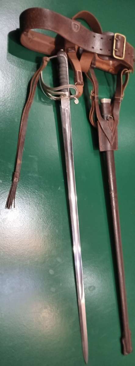 Sword with leather belt