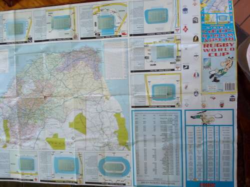 1995 Rugby World Cup map