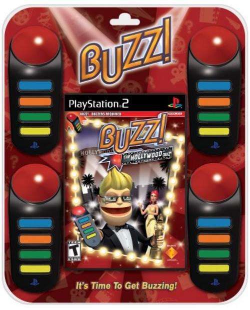 BUZZ: The Hollywood Quiz + 4 Buzzers (New)