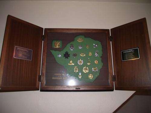 Rhodesian Military Badges in Case