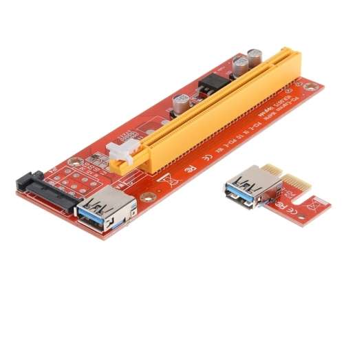 PCI-E Express Powered Riser Card USB 3.0 extender Cable 1x to 16x PCI-E