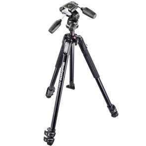Manfrotto MK190X3-3W Aluminium 3-Section Tripod with 804RC2 3-way head