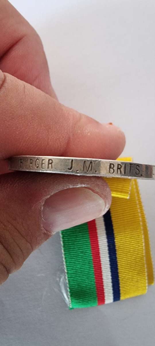 1899-1901 Anglo/Boere Oorlog(ABO) medal awarded to BURG. J.M. Brits