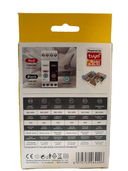 63A WiFi Circuit Breaker Works With Google Assistand and Amazon Alexa