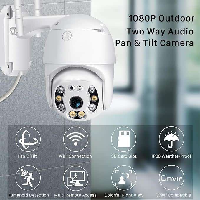 WiFi Smart PTZ Camera HD 1080P