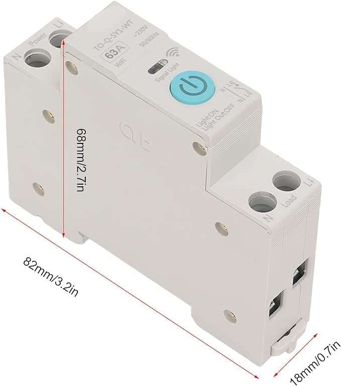 63A WiFi Circuit Breaker Works With Google Assistand and Amazon Alexa