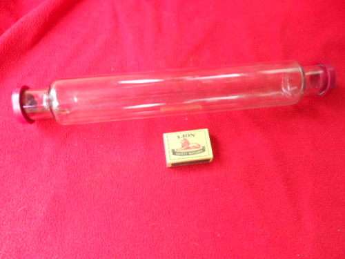 Clear Glass Rolling Pin.  Made in England.