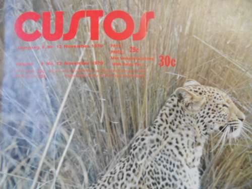 "Custos" National Parks of South Africa Magazine. Nov. 1979. Vol 8 No. 12