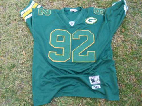 Baseball Jersey.   No. 92  White.     Very good condition.   Throwbacks.  NFL. Size 52.