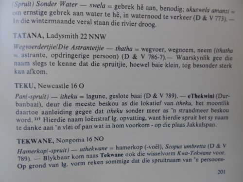 "Watername in Natal"  Hard cover.  T.J.R. Botha.