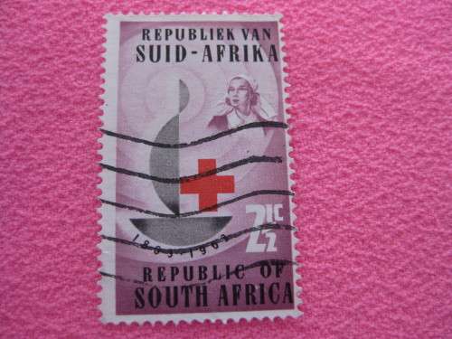STAMP 2 1/2c Republic of South Africa Red Cross.