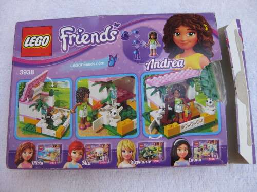 Lego Friends 3938 Andrea and the bunny hutch.  Complete, second-hand.