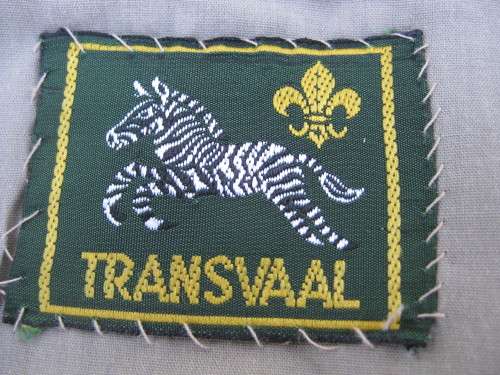 Retro Boy scout's uniform with Transvaal badge.