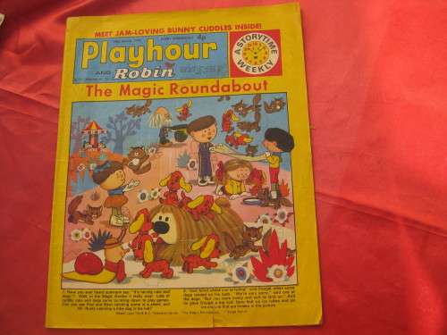 1969. "Playhour and Robin" The magic roundabout. Retro children's magazine. 18th March, 1969.