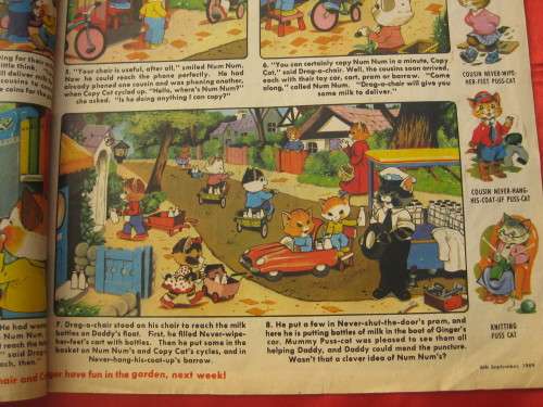 1969. "Playhour and Robin" The magic roundabout. Retro children's magazine. 6th Sept., 1969.