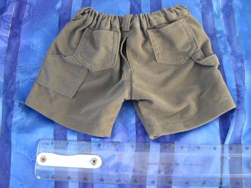 Teddy bear`s clothes   Brown shorts for child`s teddy