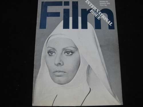 `Film` Magazine Number 65,  Summer 1972.  Very good condition. International Issue.