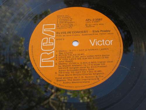 LP. Elvis in Concert. Double LP   Cover:good, Records:very good.