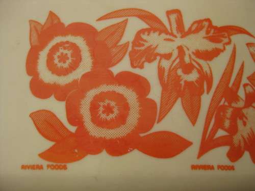 Retro `Riviera` plastic storage container with three compartments.