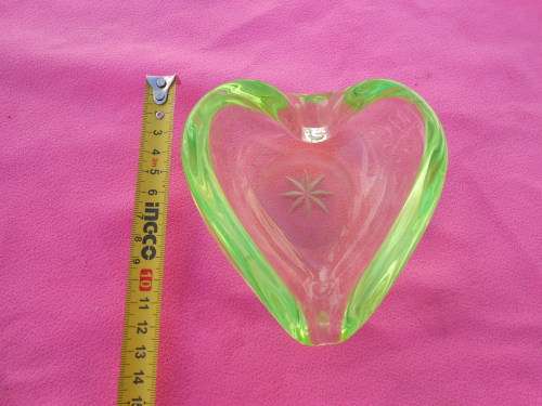 Heart-shaped Murano ashtray.