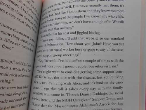 `Still Alice`  Lisa Genova.  Soft cover.