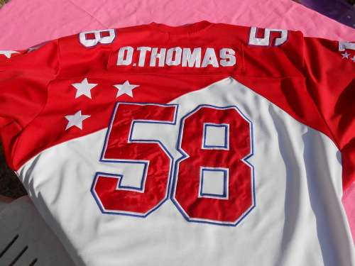 Very large size 56.  Football NFL shirt.  No. 58 Derrick Thomas Kansas City Chiefs. 1996.