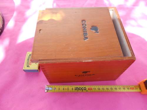 Empty wooden box for cigars.  Cuba.
