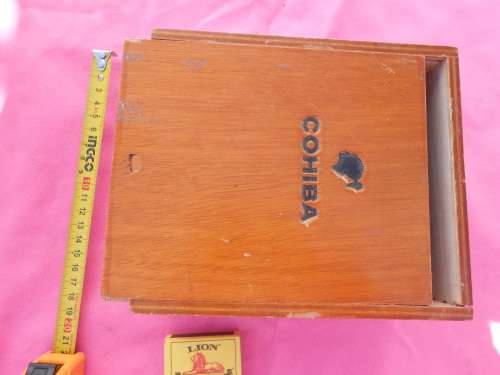 Empty wooden box for cigars.  Cuba.