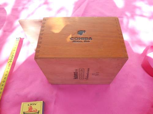 Empty wooden box for cigars.  Cuba.