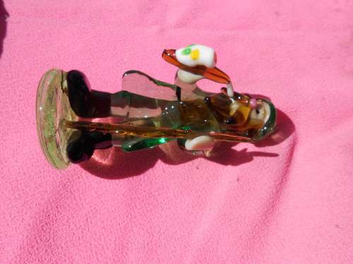 Murano glass ornament of a musician.  100mm high.  Delightfully unusual. No chips or cracks.
