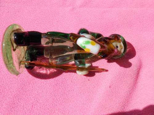 Murano glass ornament of a musician.  100mm high.  Delightfully unusual. No chips or cracks.