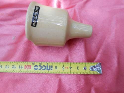 Porcelain Pie funnel.  Nut Brown.