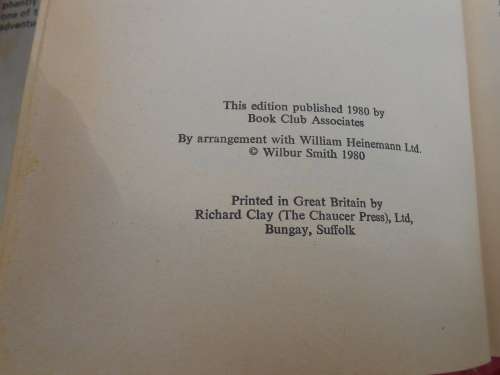 `A Falcon Flies`  Wilbur Smith.  Hard cover.