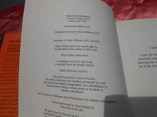 `Golden Lion`  Wilbur Smith  Hard cover.