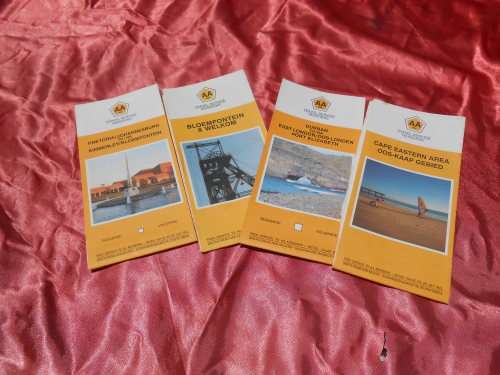4 off AA Travel Maps.  Pta/Jhb to Kimberbly/Bloem.  E. Cape,  Durban to E.L./P.E.
