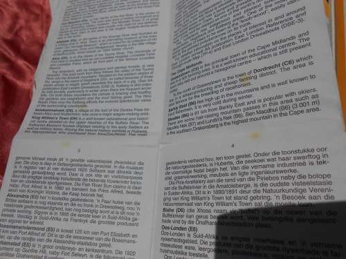 4 off AA Travel Maps.  Pta/Jhb to Kimberbly/Bloem.  E. Cape,  Durban to E.L./P.E.