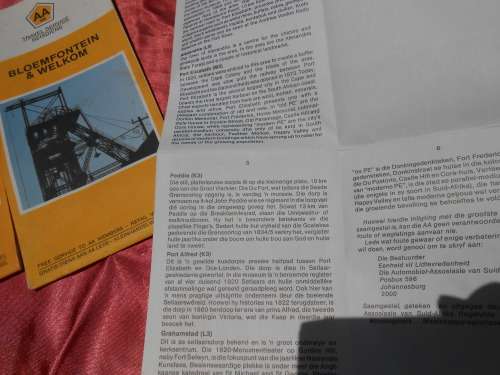 4 off AA Travel Maps.  Pta/Jhb to Kimberbly/Bloem.  E. Cape,  Durban to E.L./P.E.