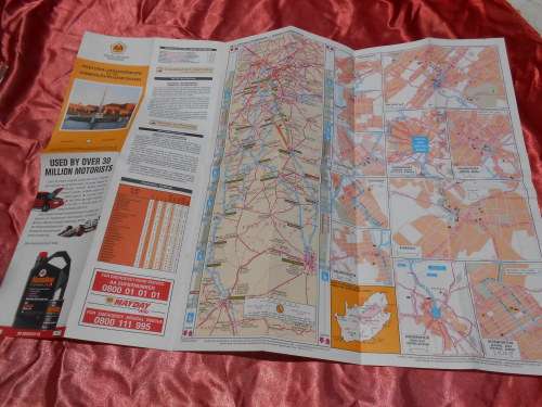 4 off AA Travel Maps.  Pta/Jhb to Kimberbly/Bloem.  E. Cape,  Durban to E.L./P.E.