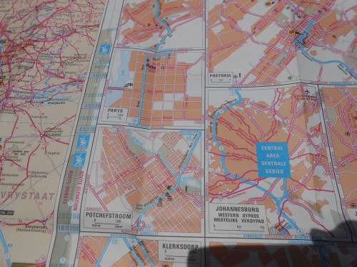 4 off AA Travel Maps.  Pta/Jhb to Kimberbly/Bloem.  E. Cape,  Durban to E.L./P.E.