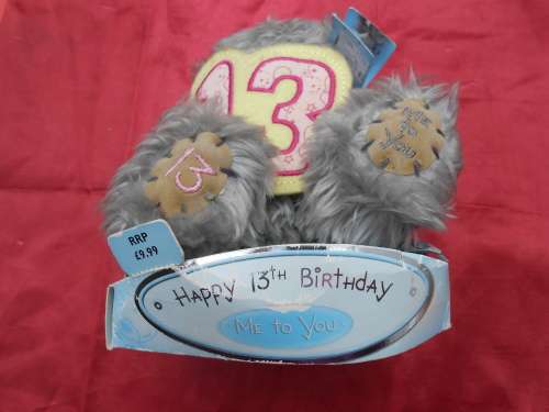 Me-to-you Teddy for an 13th birthday.
