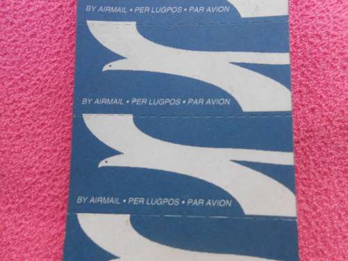 Airmail stickers - several sheets.