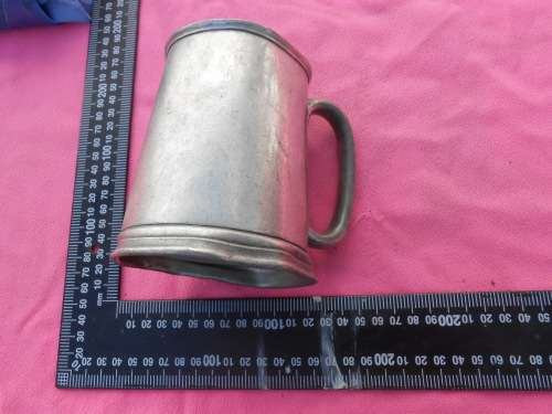 Pewter mug.