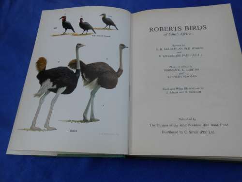 1978  `Roberts Birds of South Africa`  Hard cover.