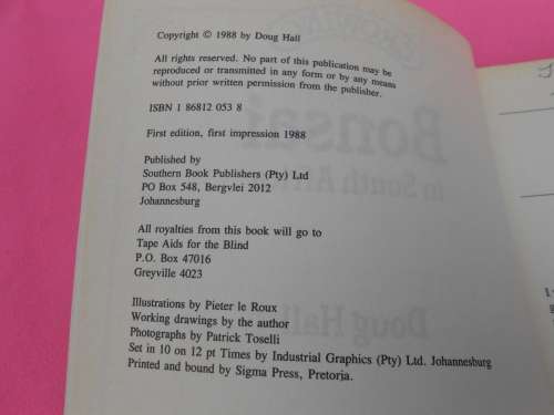 `Growing Bonsai in south Africa`  Doug Hall.  Soft cover.